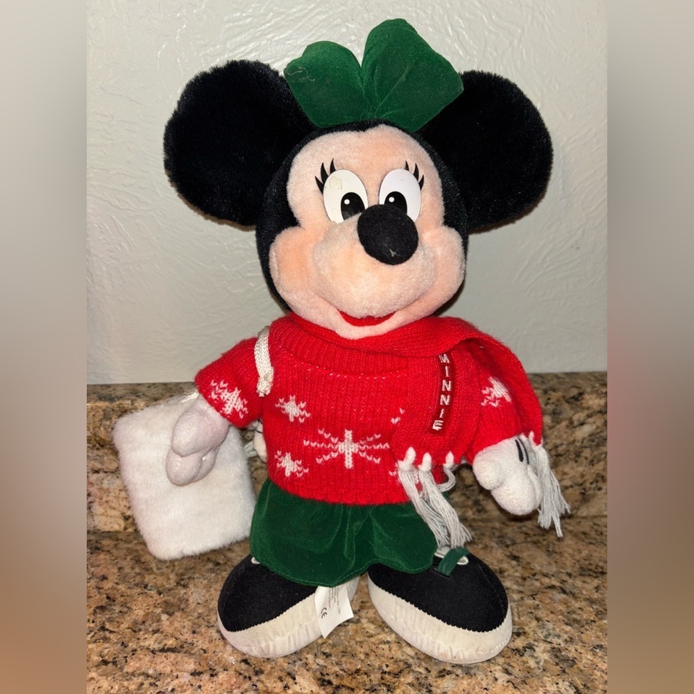 Vintage Disney Store Minnie Mouse Plush Ice Skates